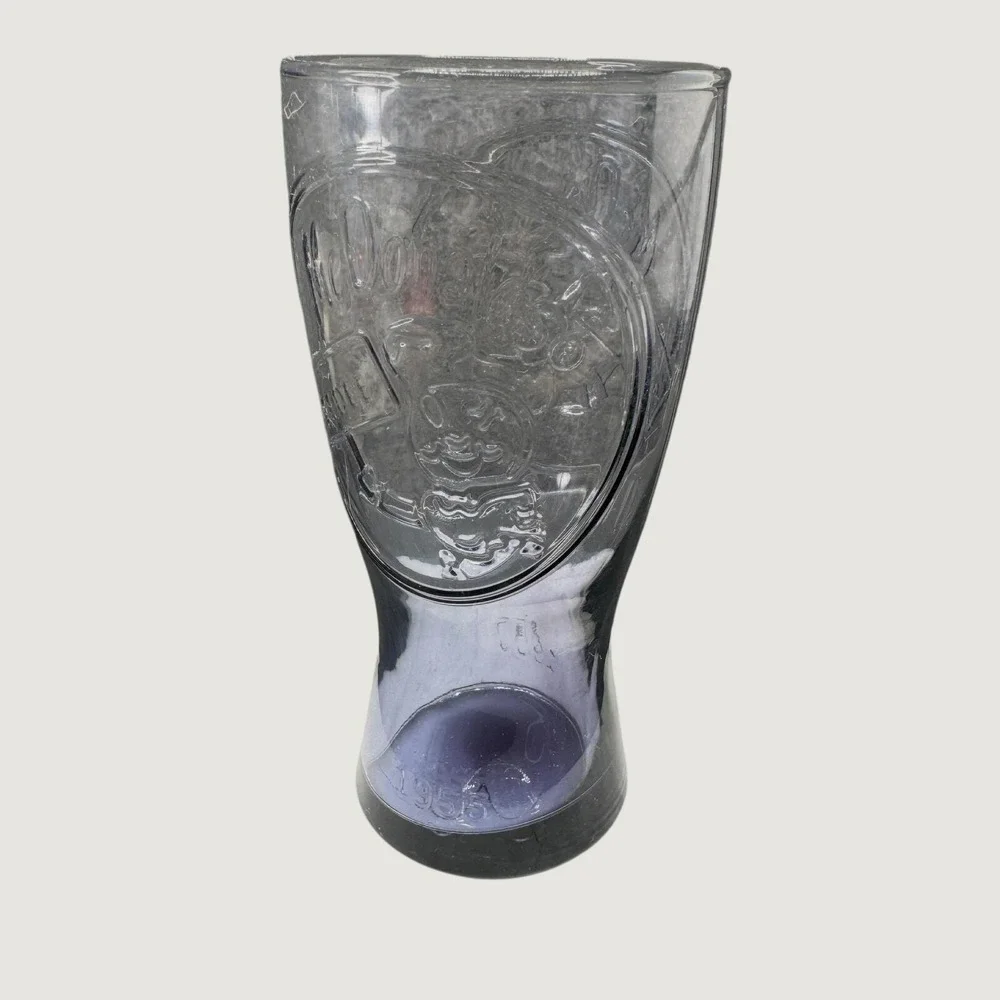 McDonald's Retro 1955 Speedy‎ Hamburger Purple Coca Cola Glasses Vintage